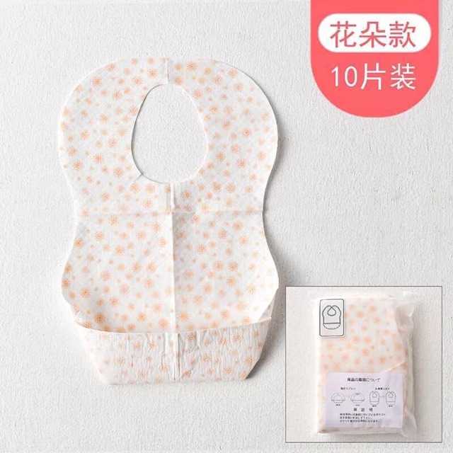 Set 10 yếm cổ giấy ăn dặm cho bé