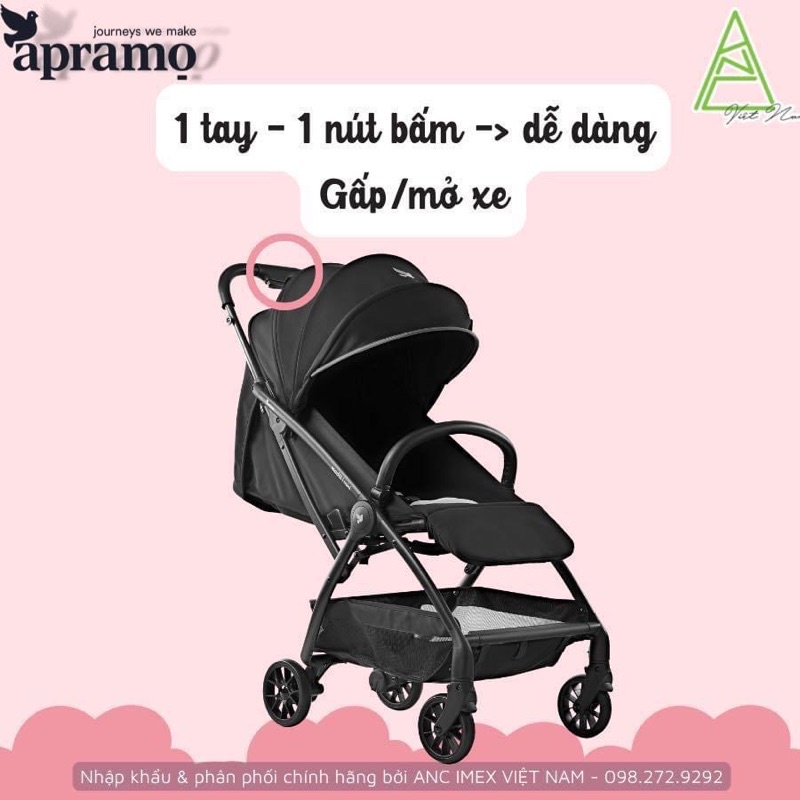 [ CHÍNH HÃNG BẢO HÀNH] XE ĐẨY APRAMO MODUL MINI BẢN QUỐC TẾ FULLBOX