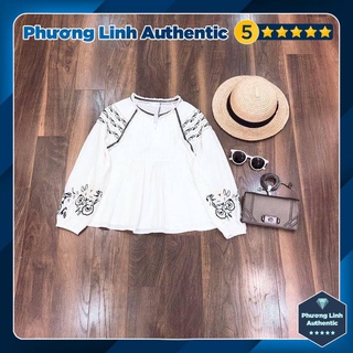 Áo kiểu thêu Zara Auth new tag có sẵn