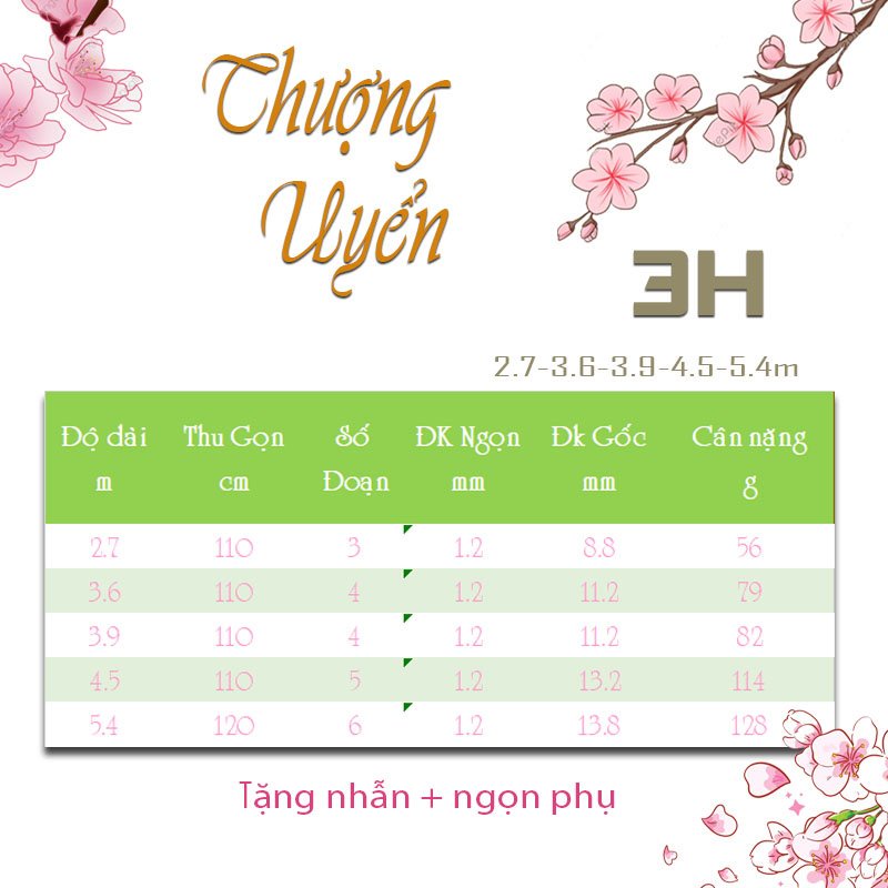 Cần câu đài Thượng uyển 3H cần câu tay cao cấp hàm lượng carbon cao và nhẹ thích hợp câu cảm giác CD46