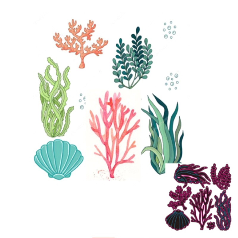 ✿ Khuôn Cắt Giấy Kim Loại Hình Sinh Vật Biển Xinh Xắn