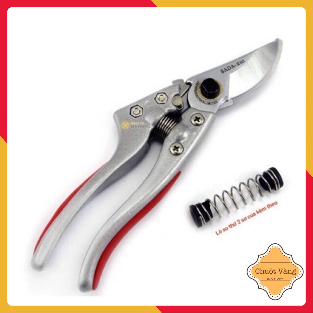 Kéo cắt tỉa cành cây, làm vườn cầm tay dài 21cm SADA-210
