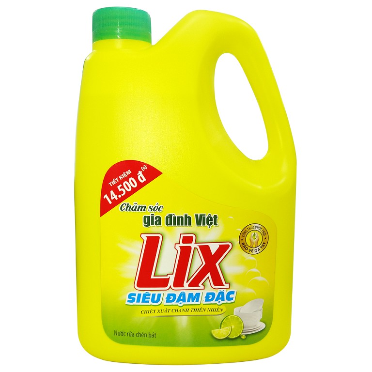 Nước rửa chén LIX siêu đậm đặc hương chanh 1.4kg NC140