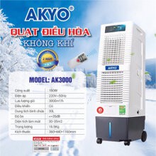 Quạt điều hòa không khí AKYO Inverter AK3000, quạt 2 tầng, 150w, lưu lượng gió 3000m3/h MADE IN THAILAND, BẢO HÀNH 2 NĂM