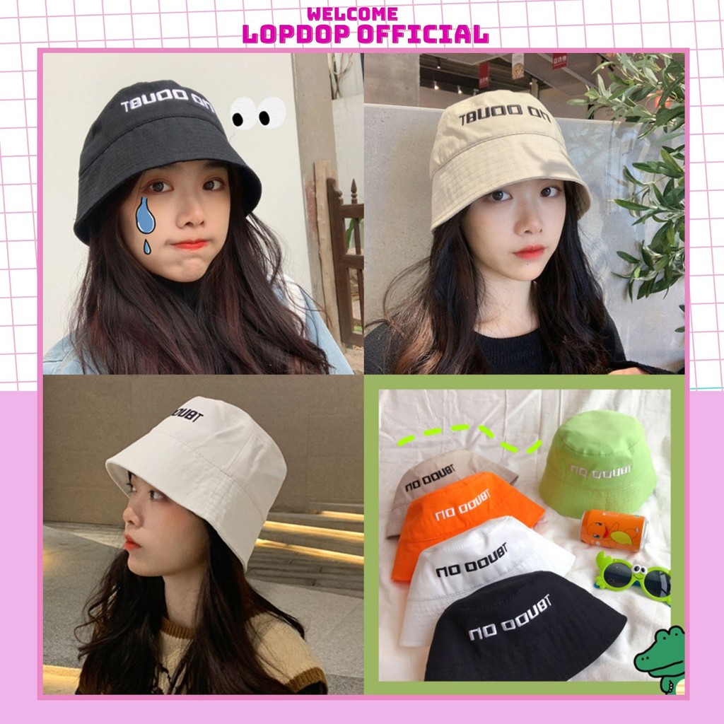 Mũ nón bucket nam nữ logo No Doubt thiết kế phong cách Hàn Quốc-LOPDOP OFFICAL