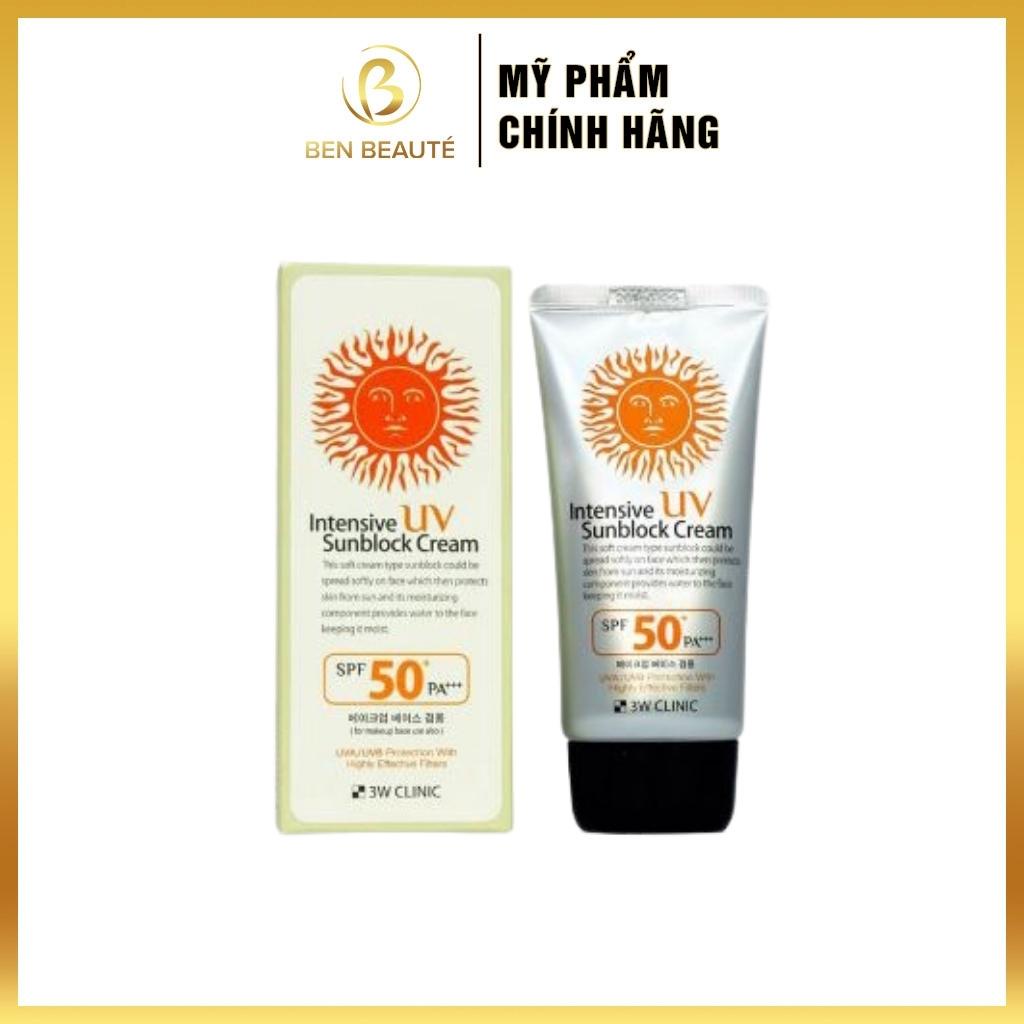 Kem Chống Nắng 3W Clinic Intensive UV Sunblock Cream Hàn Quốc SPF 50 PA+++ 70ml