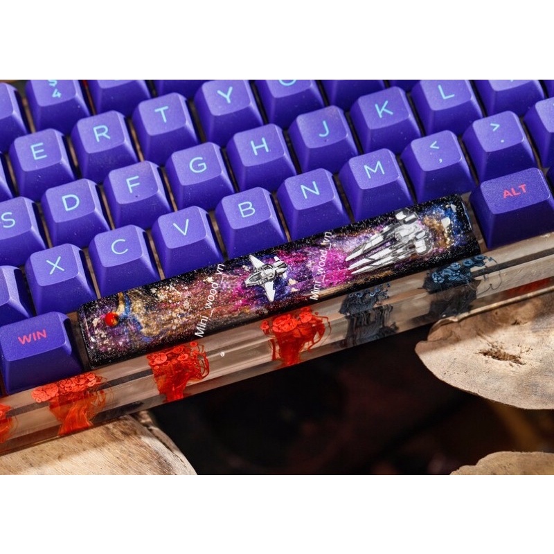 Nút Space bàn phím cơ Vũ Trụ 2.Keycap space resin Galaxy 2.Keycap Artisan