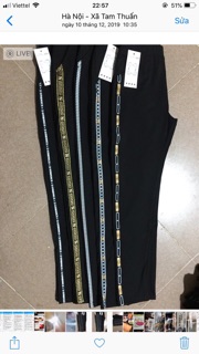 Quần legging nữ 2 sọc trắng