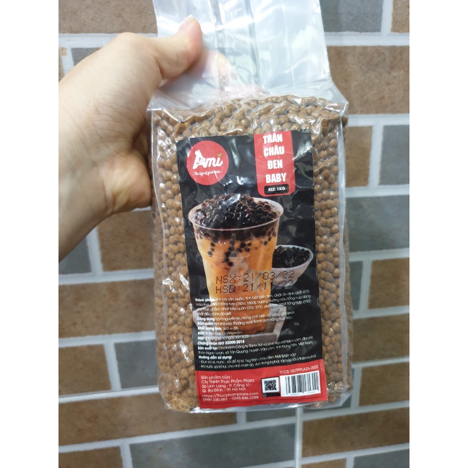Trân châu baby đen - trân châu mini gói 1kg