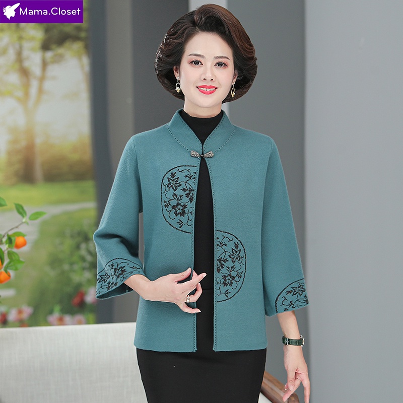 #YY6608 ÁO LEN DÀI TAY THU ĐÔNG CỔ TÀU, HÀNG QUẢNG CHÂU CAO CẤP MẪU MỚI CHO MẸ, CHO NGƯỜI TRUNG NIÊN 2021 | BigBuy360 - bigbuy360.vn