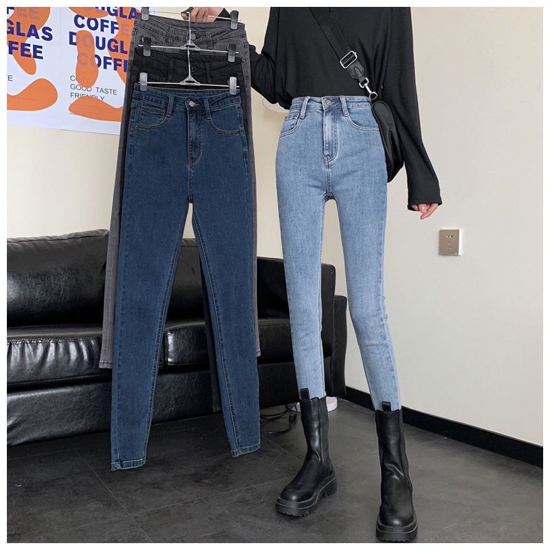 Quần Jeans Body Skinny Đơn Giản Phong Cách Hàn Quốc