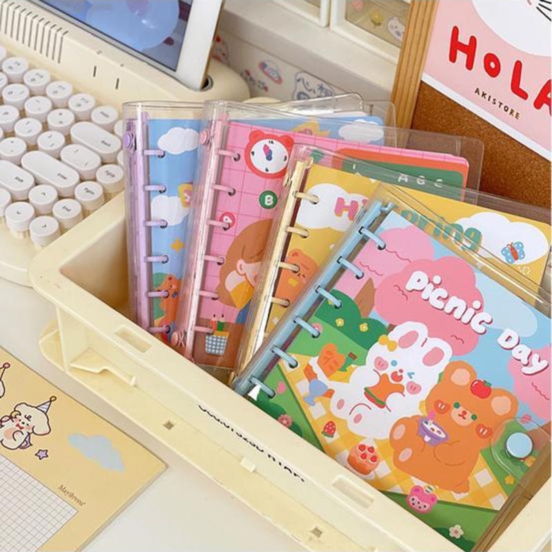 ⭐ iLado ⭐ binder a6 sổ tay tài khoản tay sáng tạo dễ thương vở kẻ ngang sổ ghi chép notebook  sổ ghi chép sổ tay ghi chép vở lò xo kẻ ngang sổ lò xo kẻ ngang marker sticker sổ ghi chú mini tập vở học văn phòng phẩm sổ ghi chú