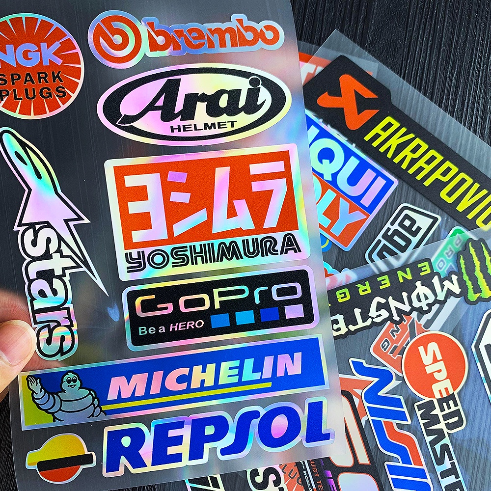 Nhãn dán xe máy Phụ tùng Thái Lan Stickers Đề can bộ đua xe Yamaha Honda Scooter Decal Phụ kiện Hình dán Jrp