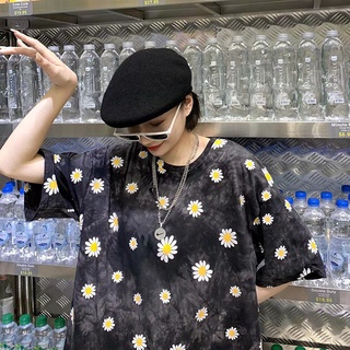 ÁO THUN LOANG HOA CÚC OVERSIZE - ÁO PHÔNG FORM THỤNG TAY LỠ DÁNG RỘNG LOANG MÀU -(Sắn)