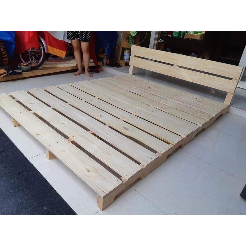 Giường palet gỗ thông 1m6 x 2m