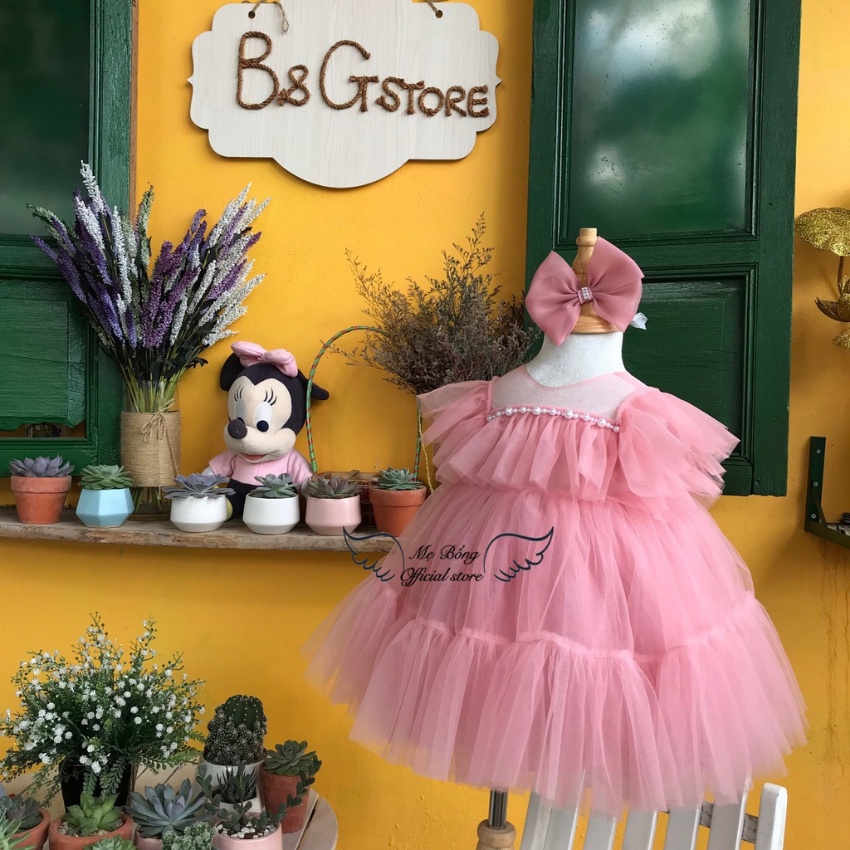 Đầm công chúa viền cườm cho bé gái-Thời trang cho bé-váy công chúa cho bé gái, Váy TRẺ EM-Đầm BÉ GÁI-Mẹ BốngPrincess dre