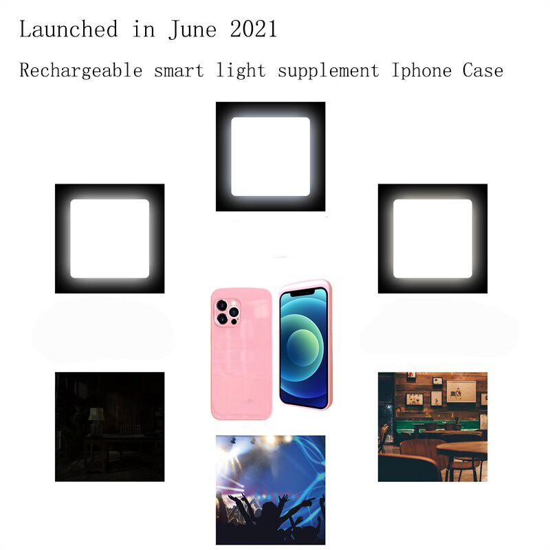 Ốp Điện Thoại Hình Máy Ảnh Gắn Đèn Led 2021 Cho Iphone 11 12 Pro Max 7 8 Plus Xr Xs Max Mới