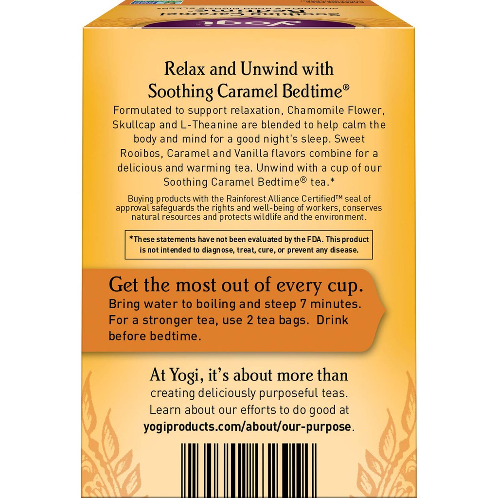 [Yogi] Trà Hữu Cơ Giúp Thư Giãn, Hỗ Trợ Đêm Ngon Giấc - Yogi Tea Soothing Caramel Bedtime