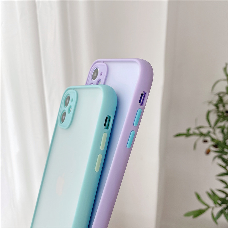 Ốp Điện Thoại Cứng Màu Kẹo Ngọt Cho iPhone 6 6S 6Plus 7Plus 11 PRO MAX 7 8 X 8Plus XS X XR SE