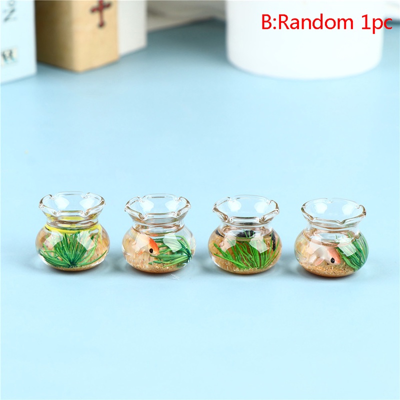Bộ 2 Mô Hình Cá Vàng Mini Bằng Nhựa Trong Suốt Dùng Trang Trí