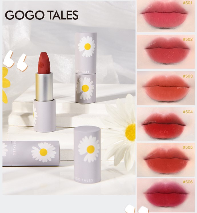 Son thỏi hoa cúc GOGO TALES mềm môi Heartbeat Soft Mist Lipstick GT185 | BigBuy360 - bigbuy360.vn