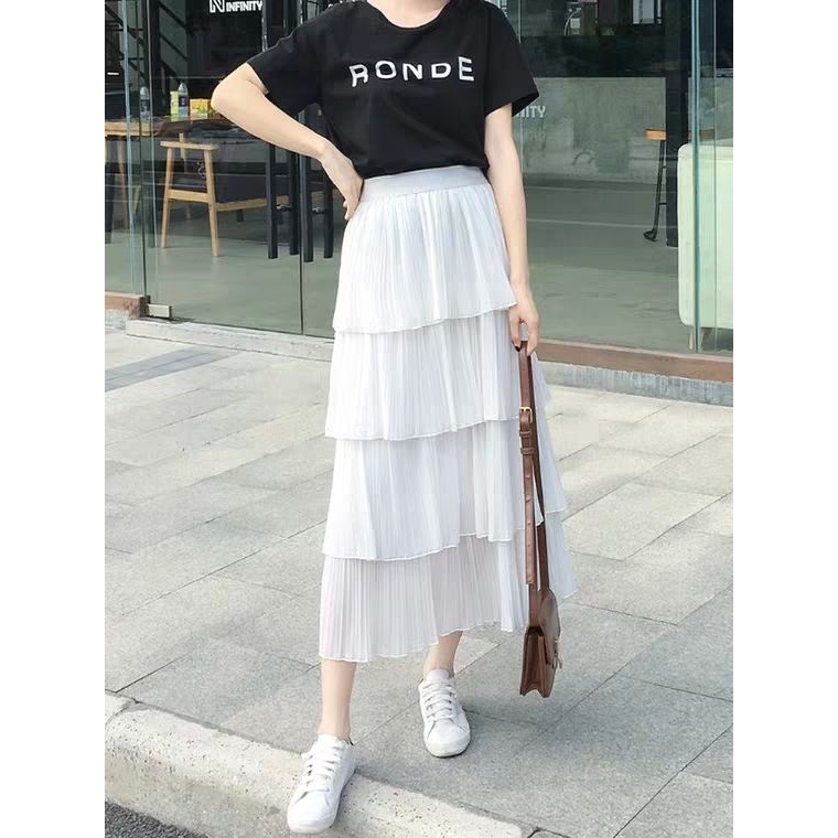 chân váy tầng dài xinh xắn