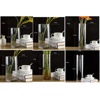 Lọ hoa thủy tinh ♥♥TRỤ TRÒN♥♥ 10 20 25 30 35 40x10 cắm hoa trồng cây thủy sinh, dễ dàng vệ sinh [RẺ VÔ ĐỊCH]