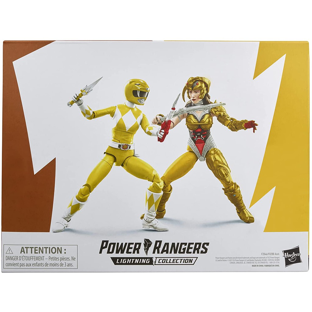 Mô hình nhân vật Hasbro ⚡ Power Rangers Lightning Collection ⚡ 6 inch Mighty Morphin Yellow Ranger Aisha Vs. Scorpina