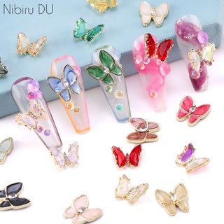 Set 10 Phụ Kiện Trang Trí Móng Tay Nghệ Thuật Hình Bướm 3D