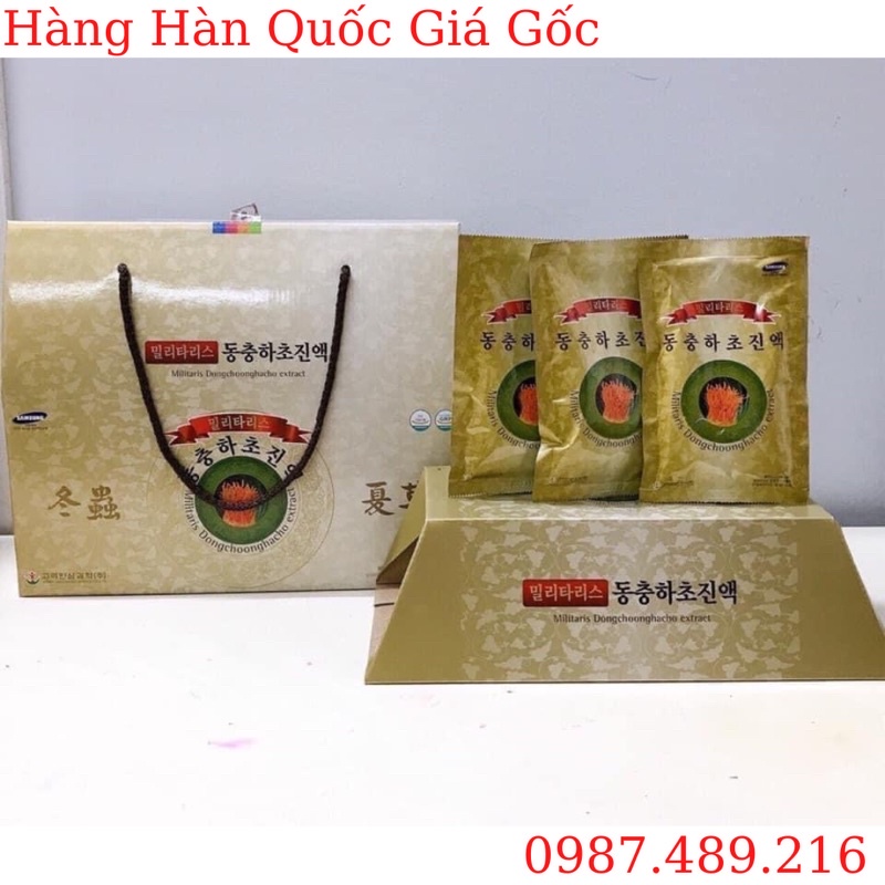 [SỈ TẬN GỐC]Nước Đông trùng Hạ thảo quai xách Hàn Quốc, Hộp 30 gói