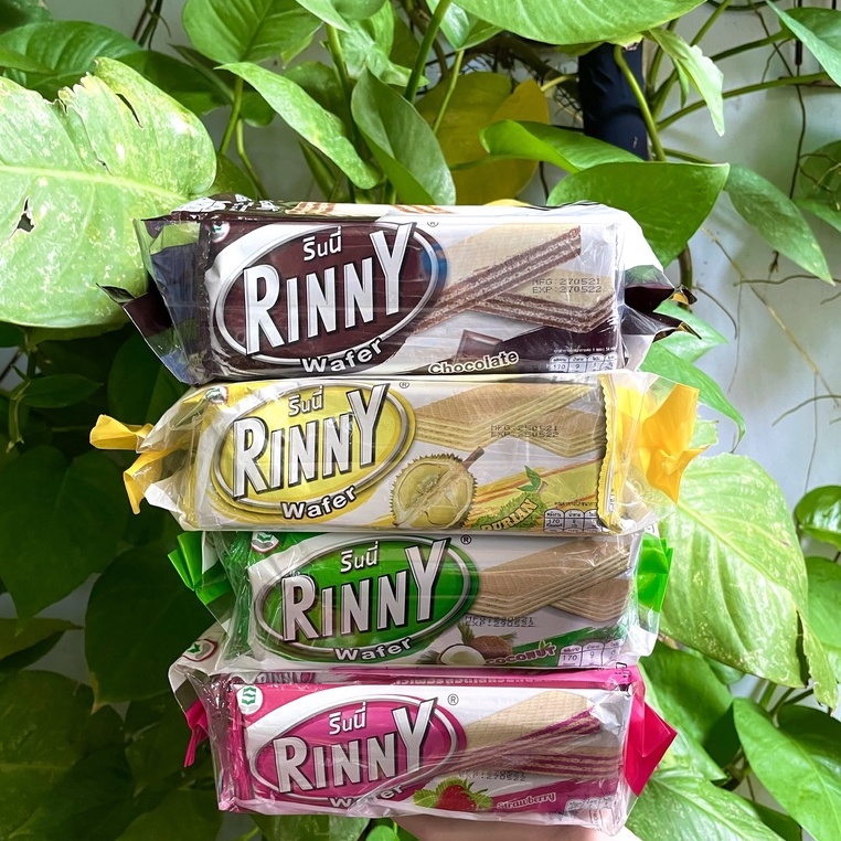 Bánh Xốp Thái Lan Rinny Sầu Riêng Durian Wafer (Túi 12 gói x 34g)