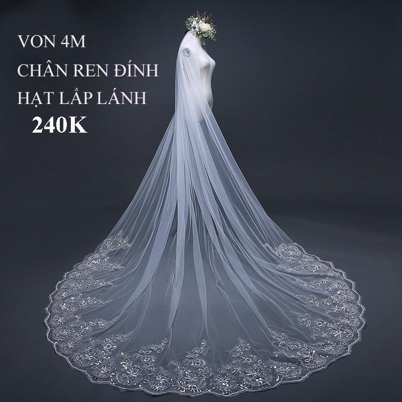 Lúp von cô dâu dài chụp ngoại cảnh