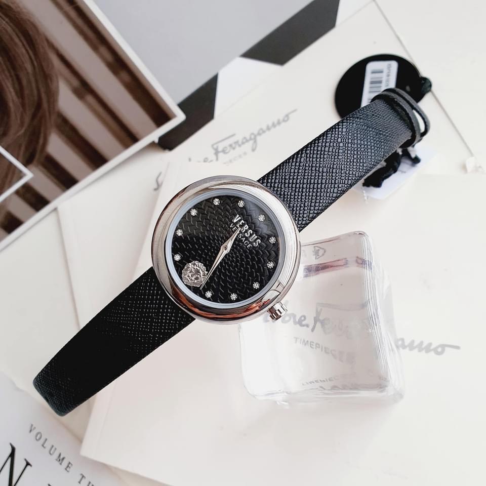 Đồng hồ nữ chính hãng Versus new 2021 - máy quartz pin Nhật Bản- Kính cứng cường lực- Dây da