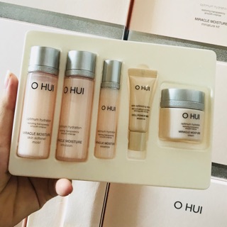 SET DƯỠNG ẨM, TRẮNG DA OHUI HỒNG MINI 5 MÓN
