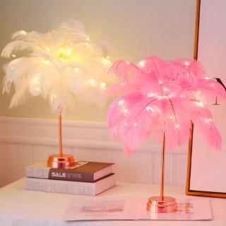 Đèn LED ngủ trang trí thiết kế hình cây phối lông vũ độc đáo