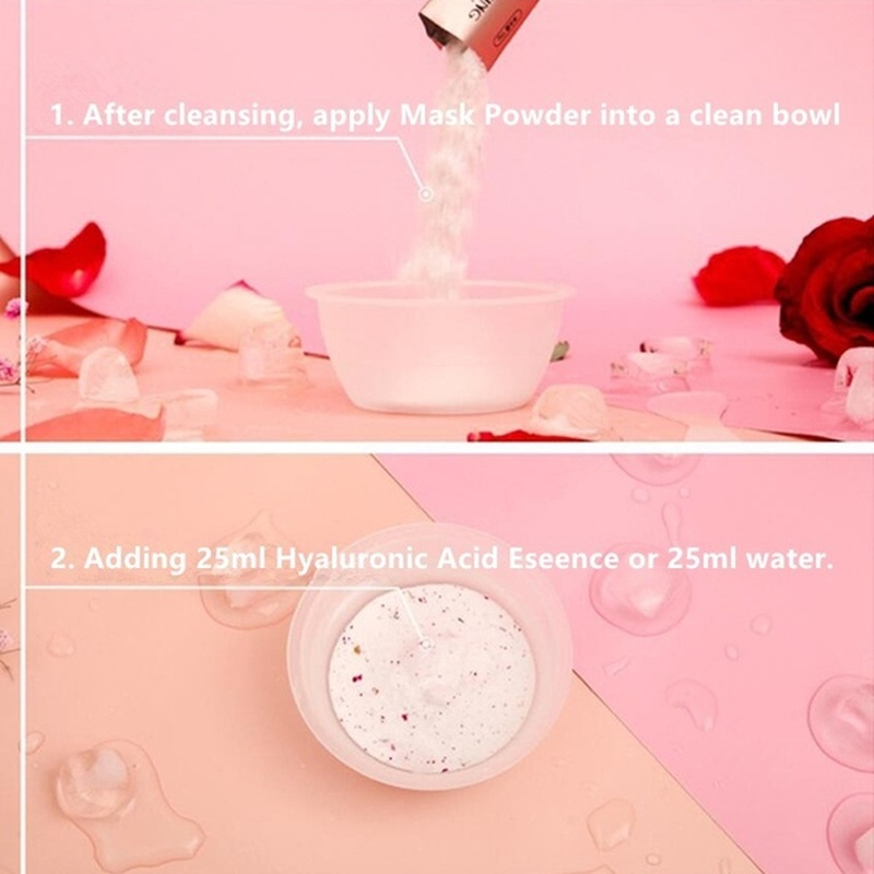 (Hàng Mới Về) 1 Mặt Nạ Collagen Dạng Bột Hoa Hồng Hyaluronic Acid Chống Nếp Nhăn Chống Lão Hóa