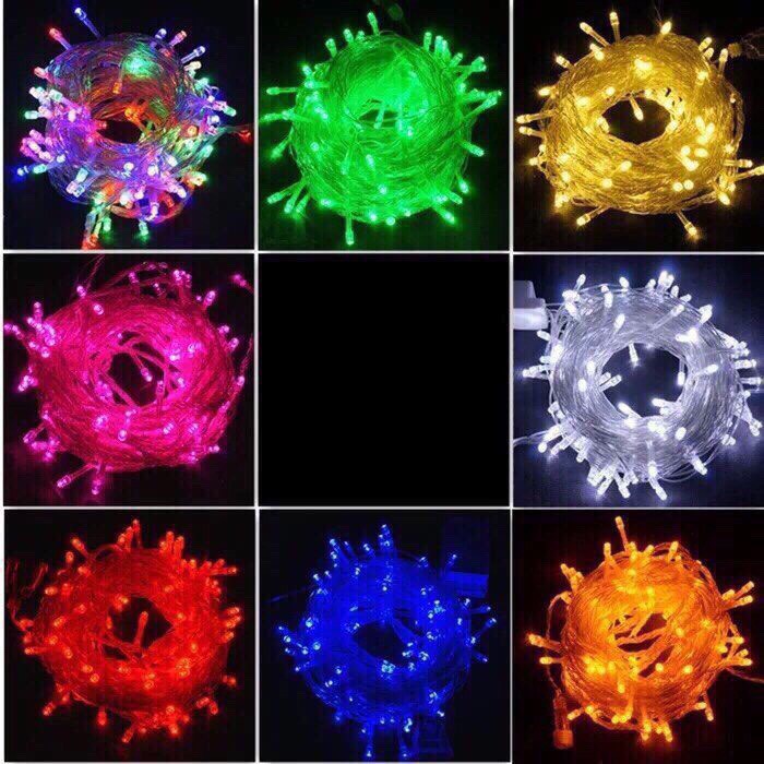 (HCM)DÂY ĐÈN LED CHỚP DÀI 4M-7M-20M NHIỀU MÀU TREO TRANG TRÍ NOEL VÀ TẾT chấu cắm điện