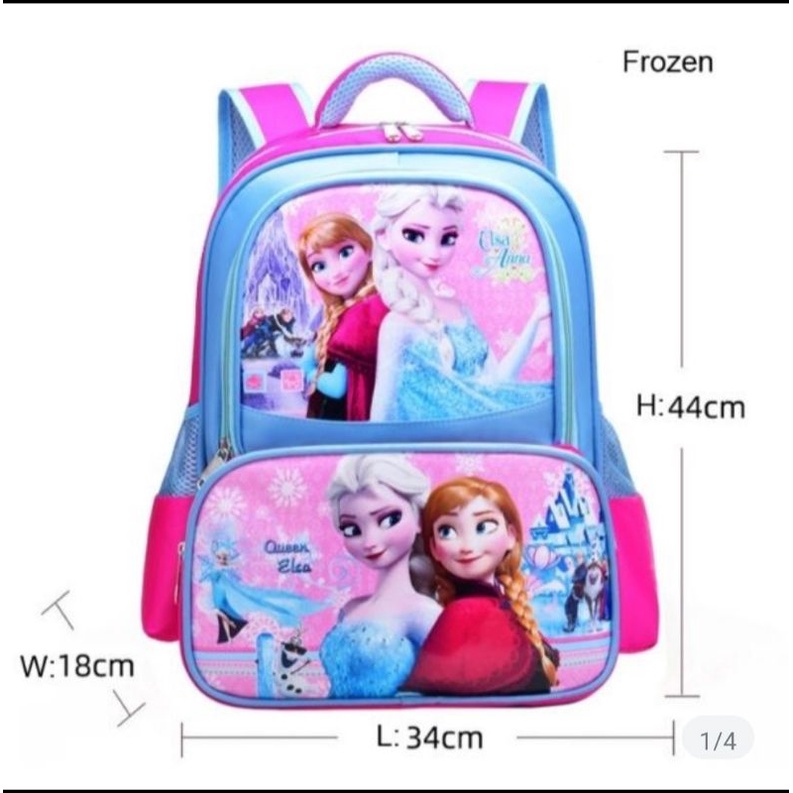 Size lớn Balo ngựa pony ba lô công chúa Elsa mèo Kitty học sinh tiểu học cho trẻ em bé gái siêu nhẹ