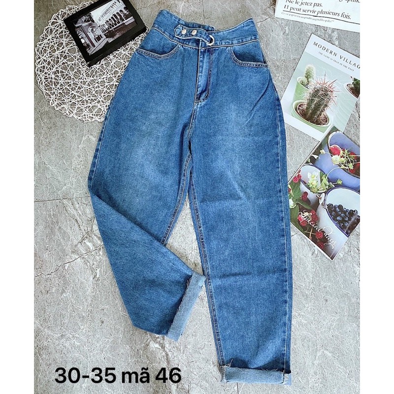 Quần jean baggy nữ MS46 ✈️ FREESHIP ✈️ Quần jean baggy nữ lưng cao size đại lưng kiểu hàng VNXK bigsize - 2KJean | BigBuy360 - bigbuy360.vn