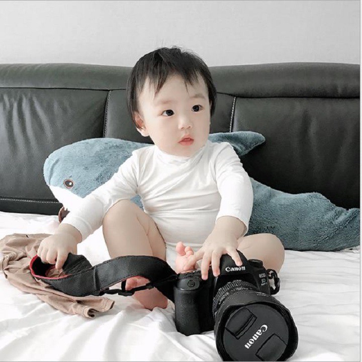 Áo Minkymom, Áo giữ nhiệt chất thun lạnh cổ lọ 3 phân cho bé