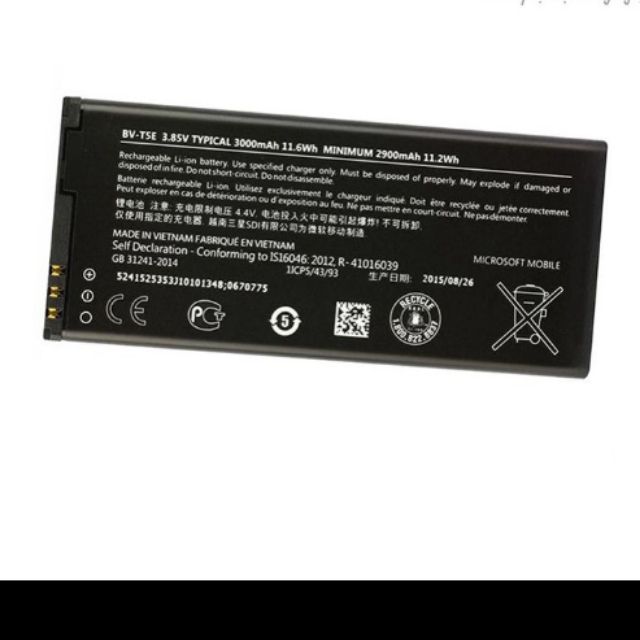 Pin Microsoft Lumia 950 (BV-T5E) dung lượng 3000mAh Zin