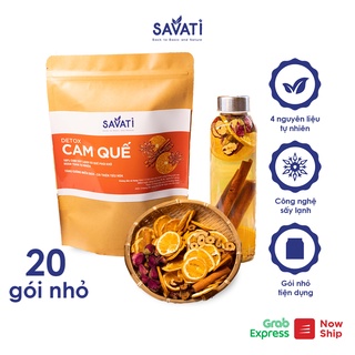 Trà Detox cam quế táo đỏ hoa hồng SAVATI-CQMIX1 ngừa lão hóa bổ sung vitamin c