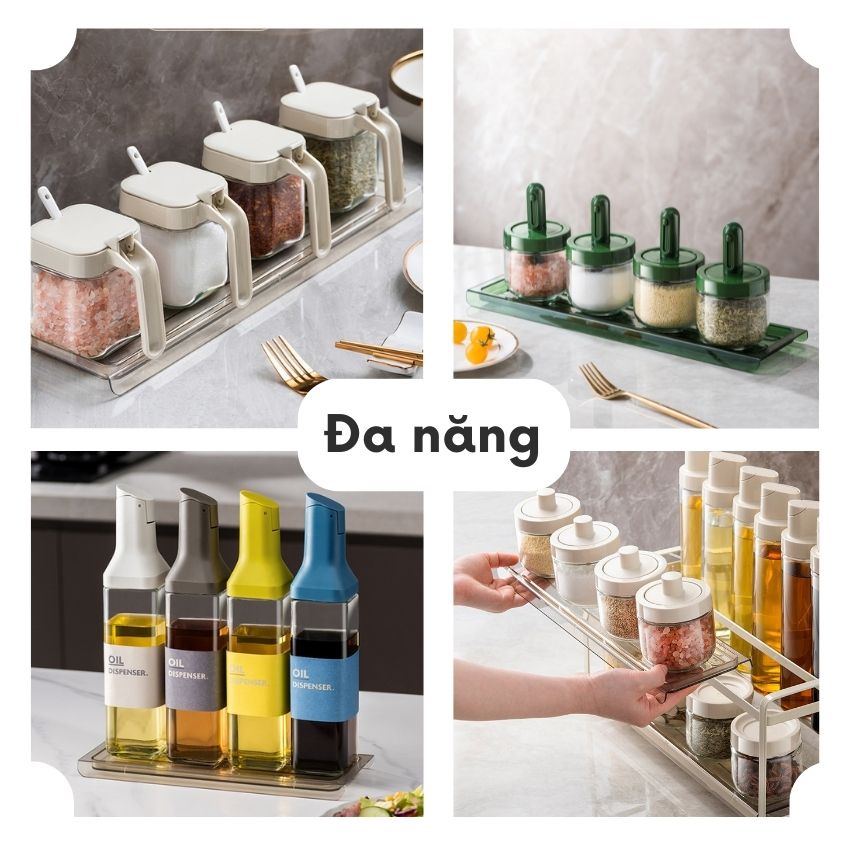 Combo lọ đựng gia vị thuỷ tinh Feeka chống ẩm, lọ thuỷ tinh đựng gia vị Feeka cao cấp ngăn kiến