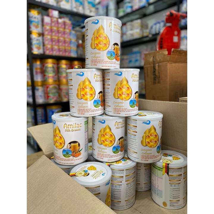 Sữa nghệ Amilac Milk Organic 400g-900g⚡Hết Đau Bao Tử⚡Tốt Cho Mẹ Sau Sinh, Đẹp Da, Lợi Sữa, Nhanh lành vết thương