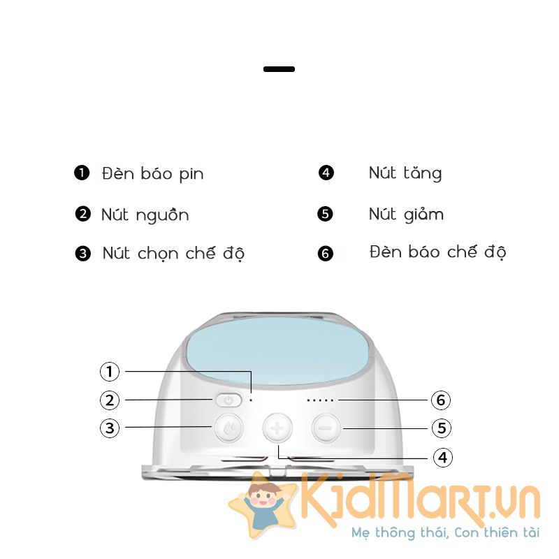 [GIAO LIỀN] Máy hút sữa rảnh tay không dây tích hợp pin sạc 10 cấp độ KidAndMom S10 bảo hành 12 tháng