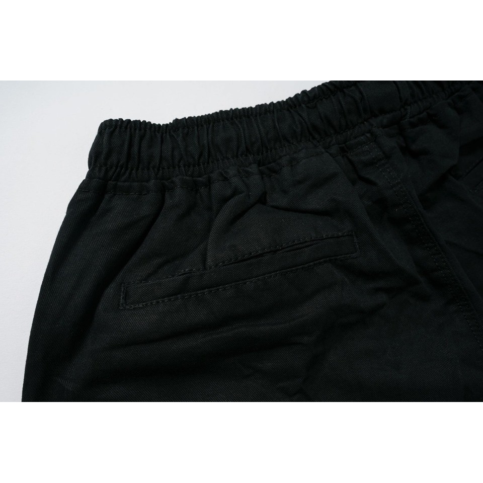 Quần đùi nam đẹp chất kaki đen trơn lưng thun unisex | HD5000 | BigBuy360 - bigbuy360.vn