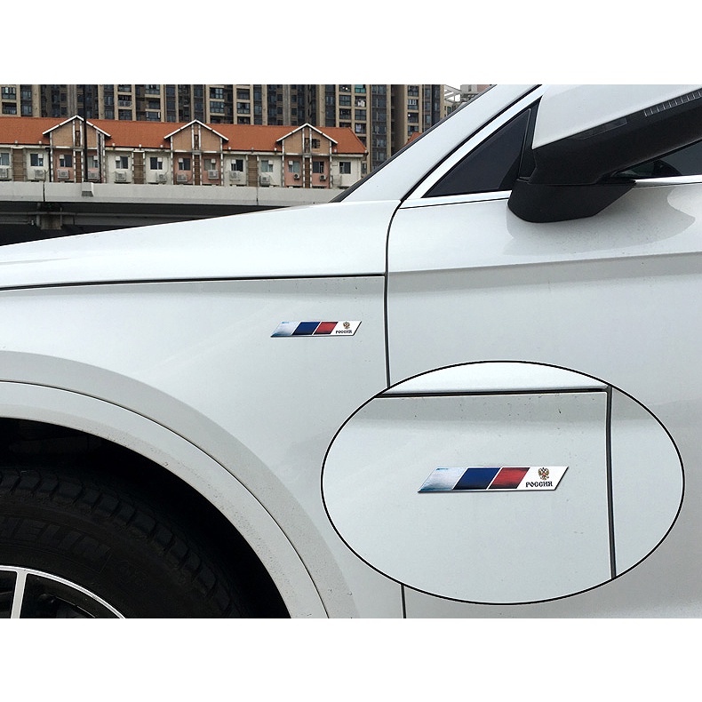Nga Car Sticker Fender Thân cây Tag bên Đuôi Tag sửa đổi Biểu tượng kim loại Decal cho Honda