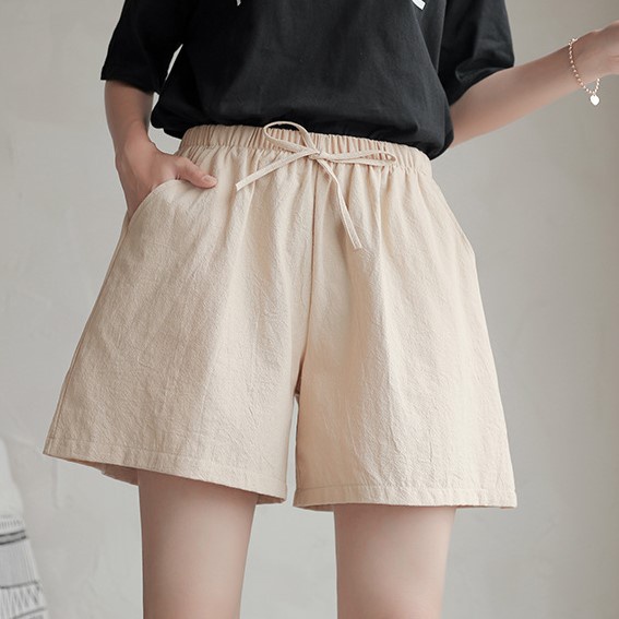 Quần đùi đũi nữ ,quần short buộc nơ chất đẹp cao cấp siêu mát , nhẹ nhàng, thấm hút mồ hôi tốt Her Vibe