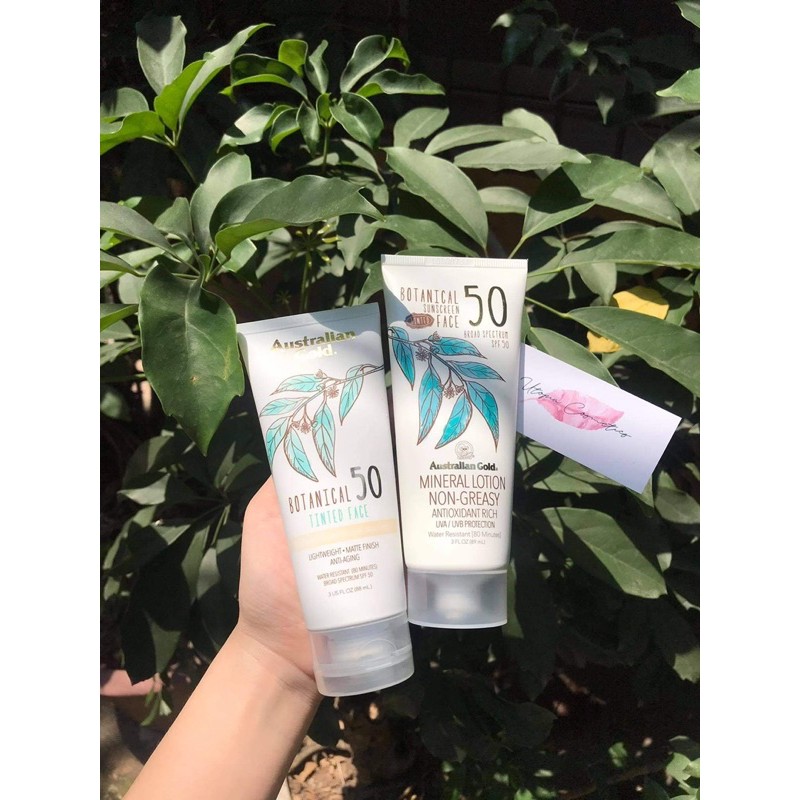 Kem chống nắng Australian Gold Botanical SPF 50 Tinted Face Sunscreen lotion (BILL MỸ)