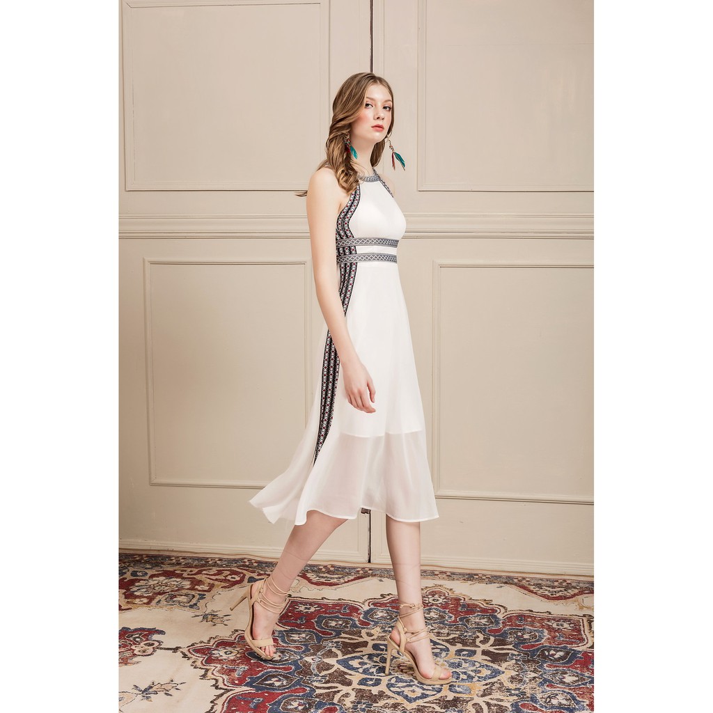 [Mã SKAMSALEP6 giảm 10% tối đa 100K đơn 150K] SÒ VINTAGE - KEVA Đầm voan sát nách phối thổ cẩm | BigBuy360 - bigbuy360.vn